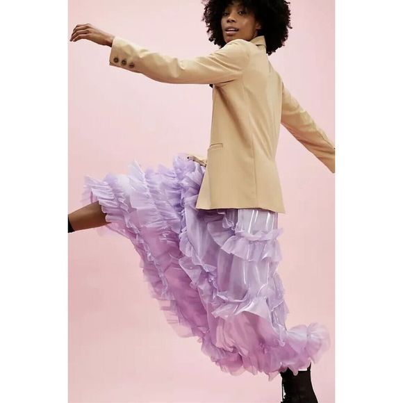 NWOT Free People Lilac Maxi Balletcore
Boho Skirt Wavy Layered Ruffles Small - Picture 2 of 6